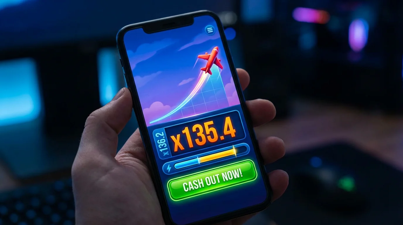 Juego Aviator mostrando avión despegando